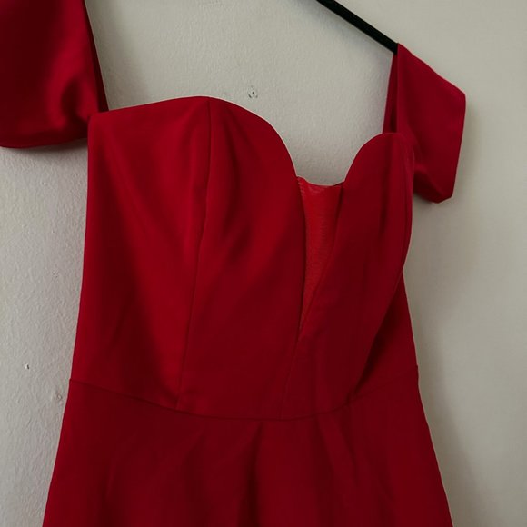 Stylestalker China Doll Off the Shoulder Red Dress Size Small - Picture 6 of 8